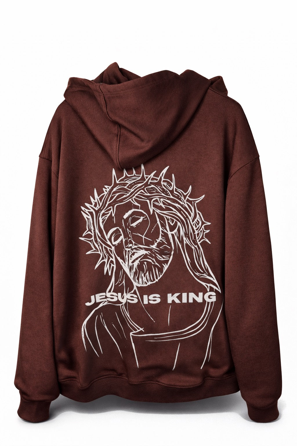 Jesus is King Hoodie BROWN