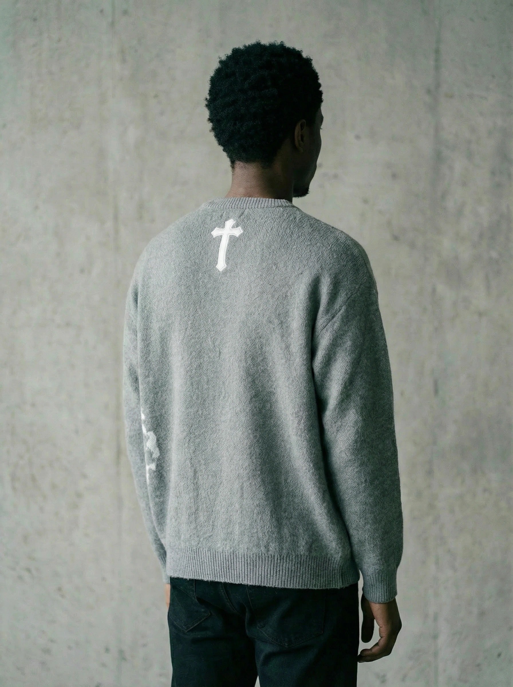 The Tomb is Empty Mohair Sweater GREY