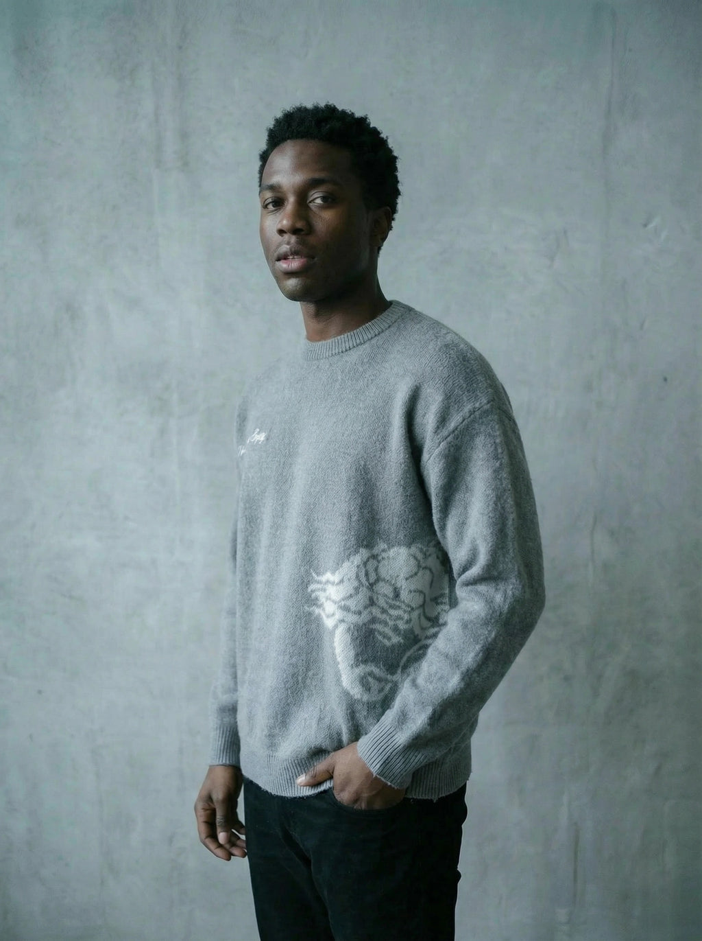 The Tomb is Empty Mohair Sweater GREY