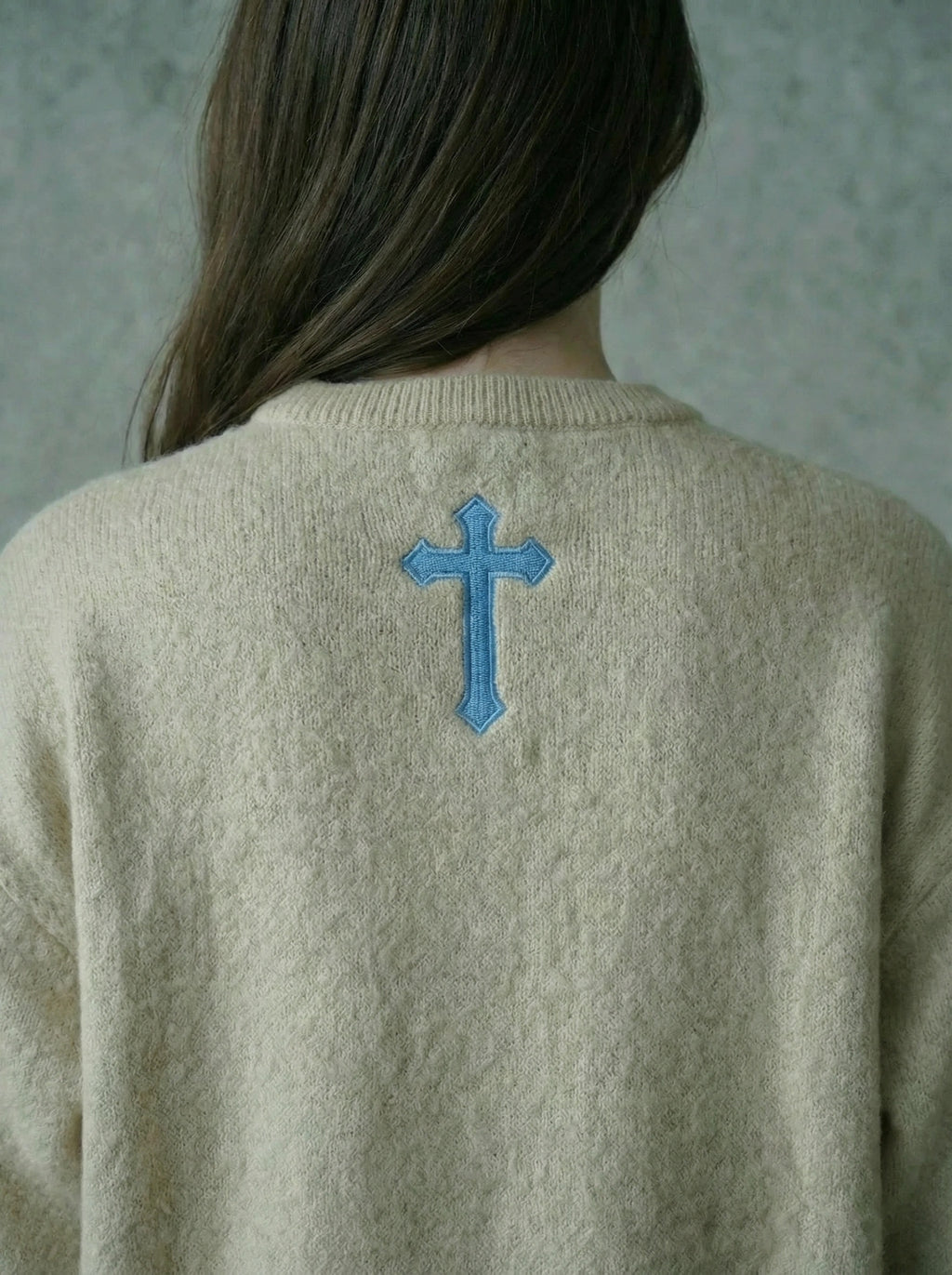 The Tomb is Empty Mohair Sweater BEIGE
