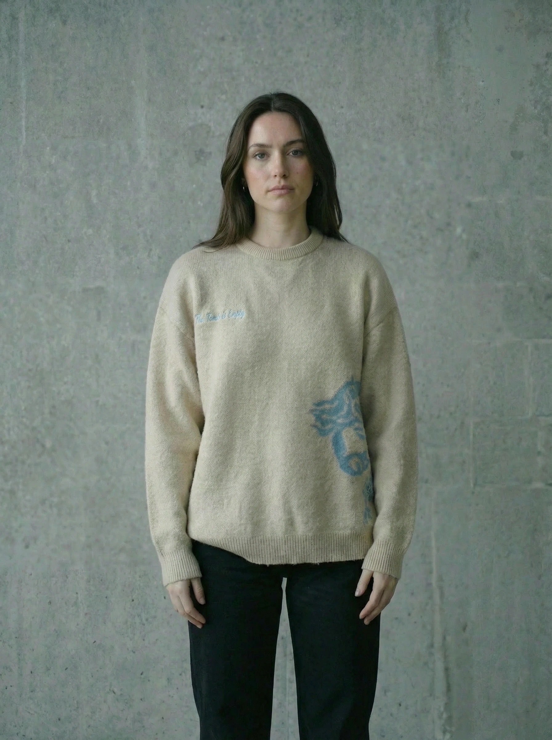 The Tomb is Empty Mohair Sweater BEIGE