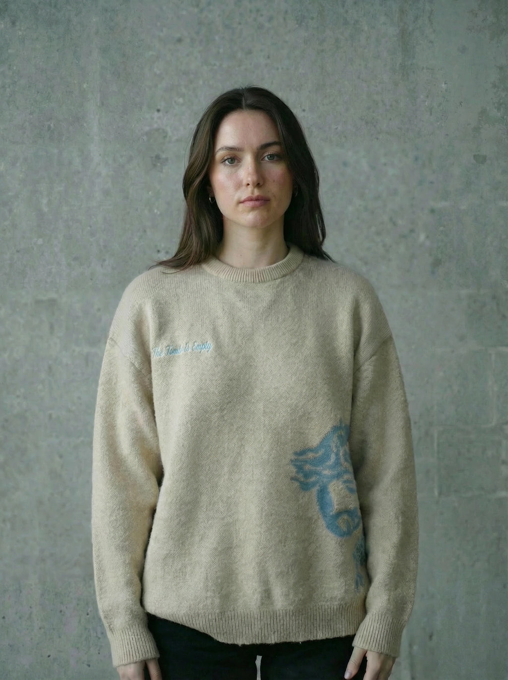 The Tomb is Empty Mohair Sweater BEIGE