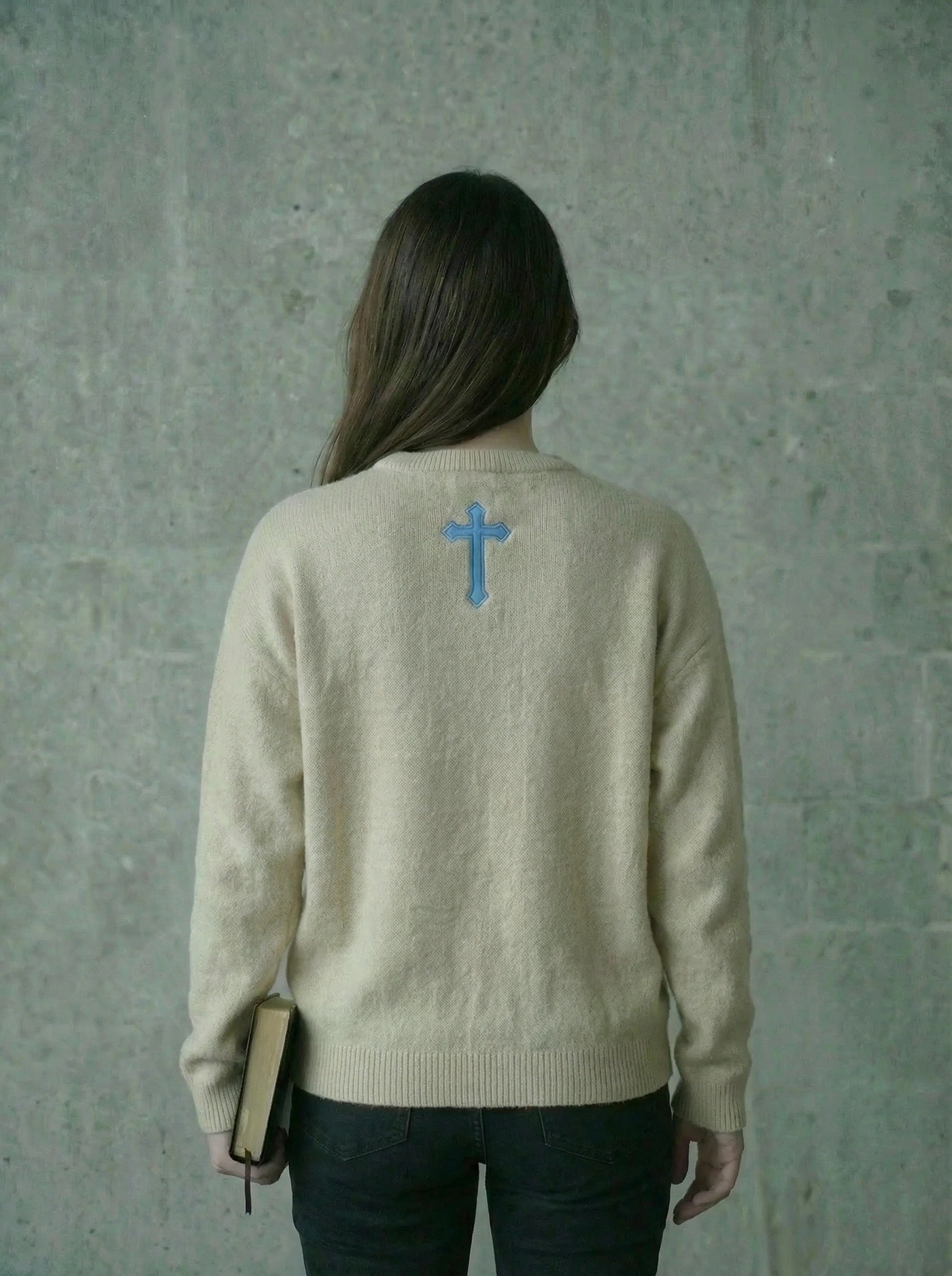 The Tomb is Empty Mohair Sweater BEIGE