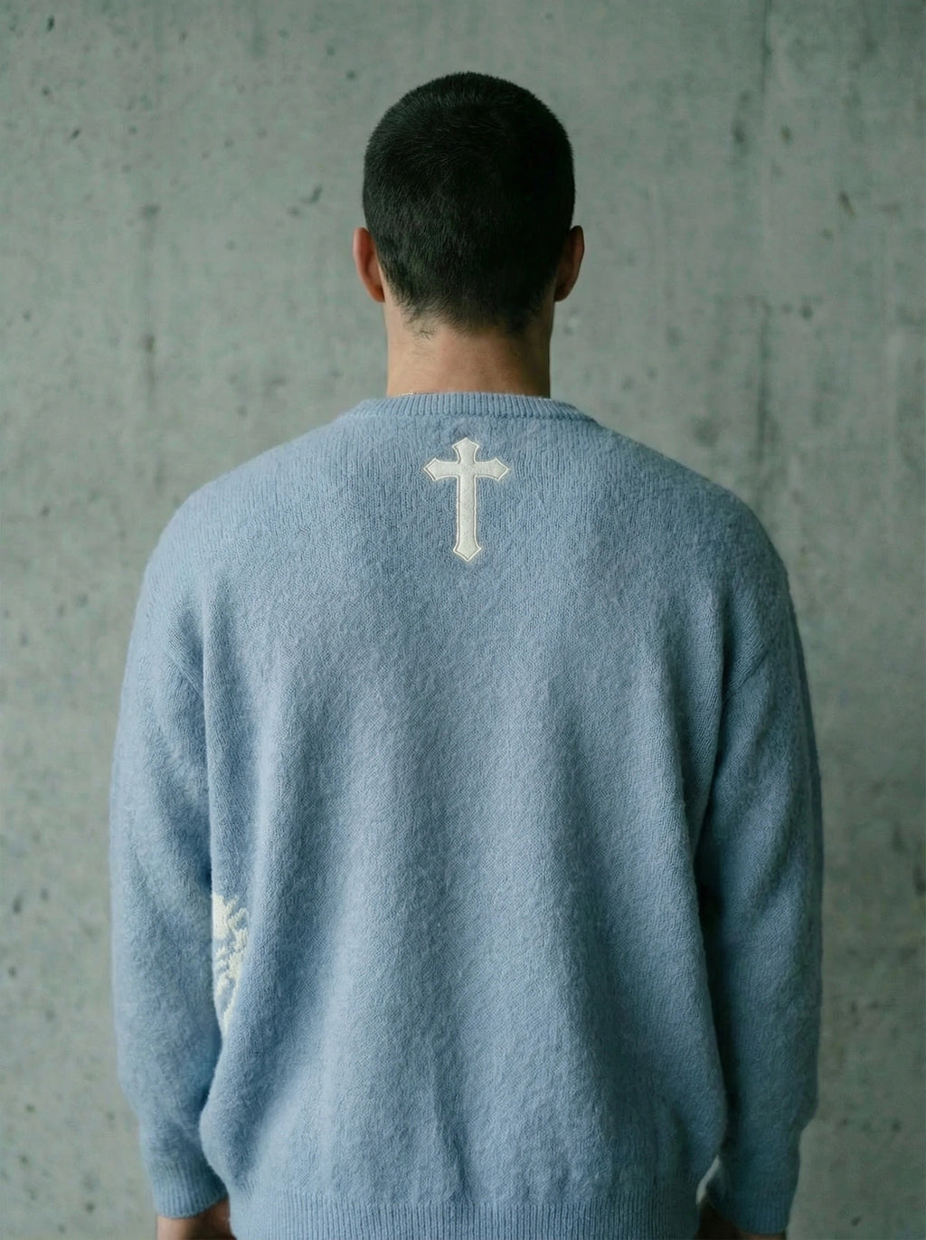 The Tomb is Empty Mohair Sweater BLUE