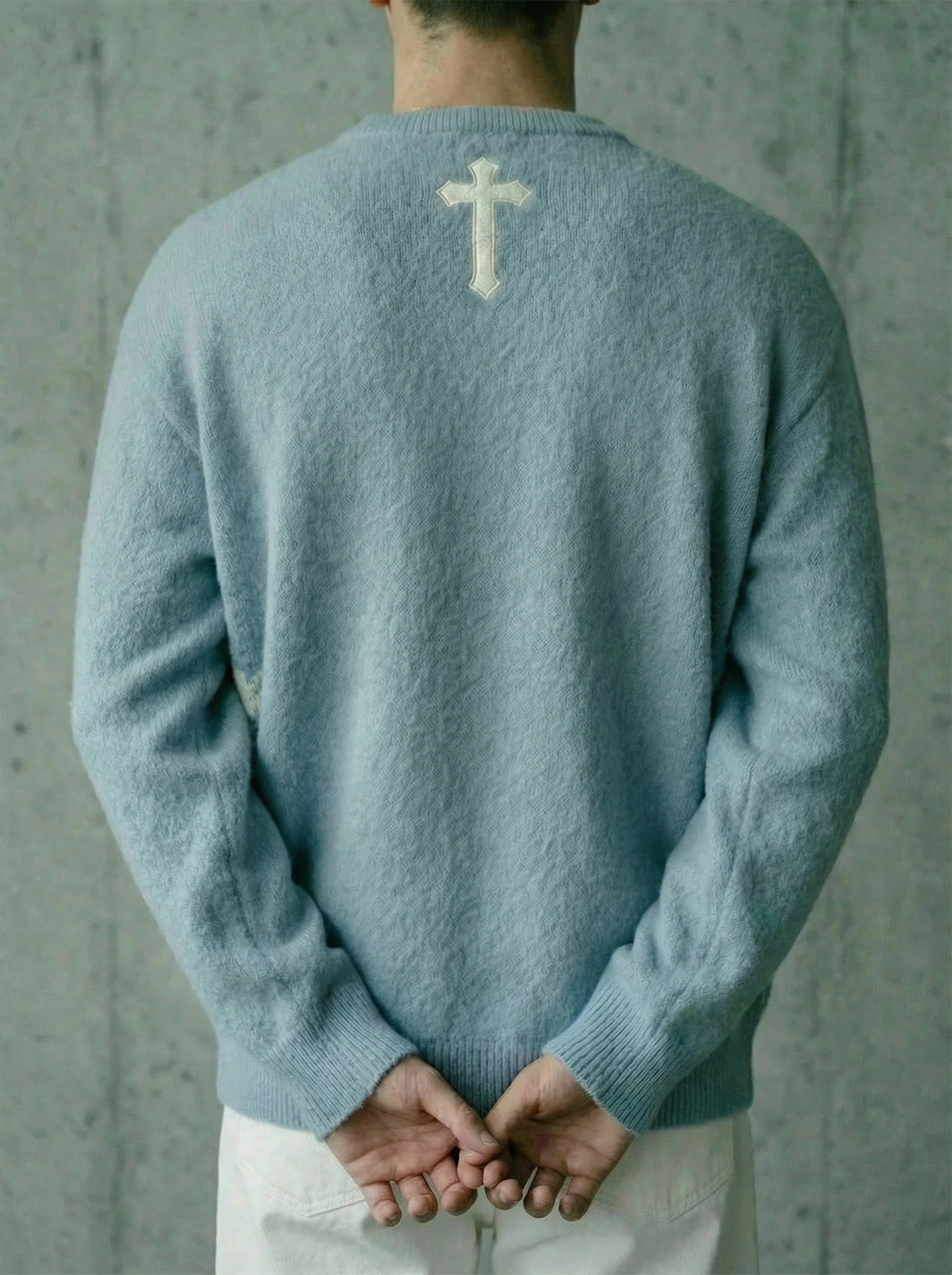 The Tomb is Empty Mohair Sweater BLUE