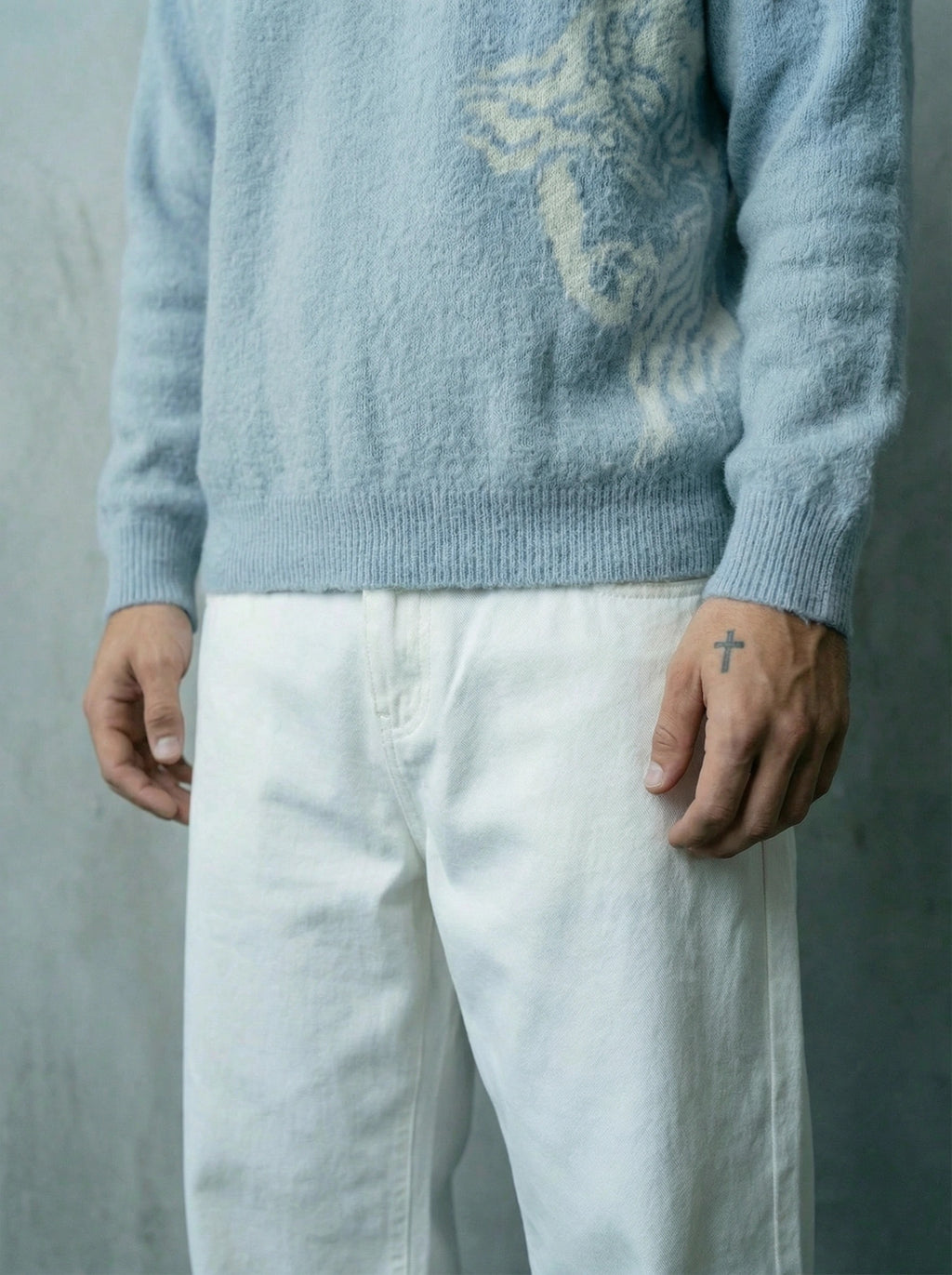 The Tomb is Empty Mohair Sweater BLUE