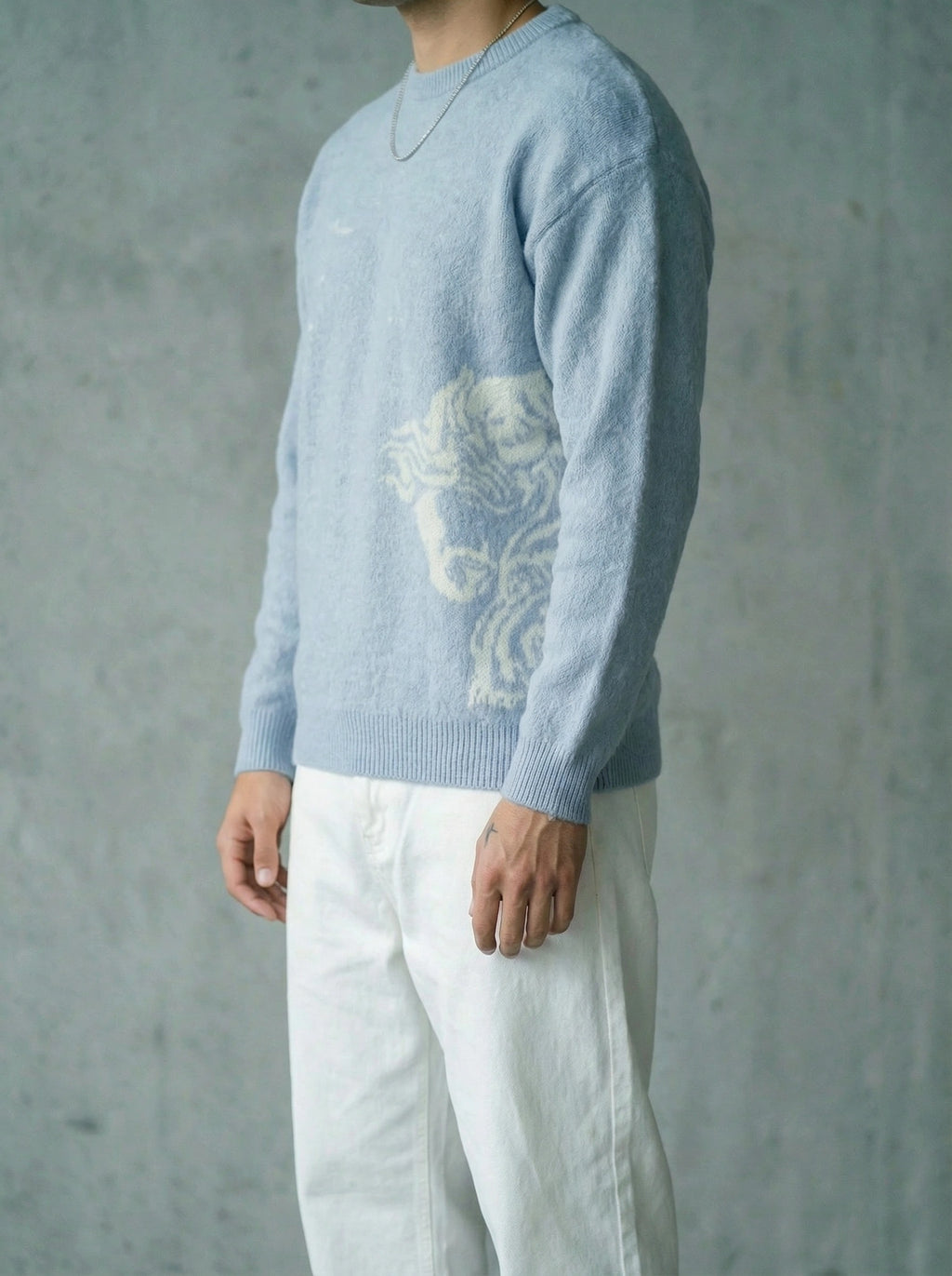 The Tomb is Empty Mohair Sweater BLUE