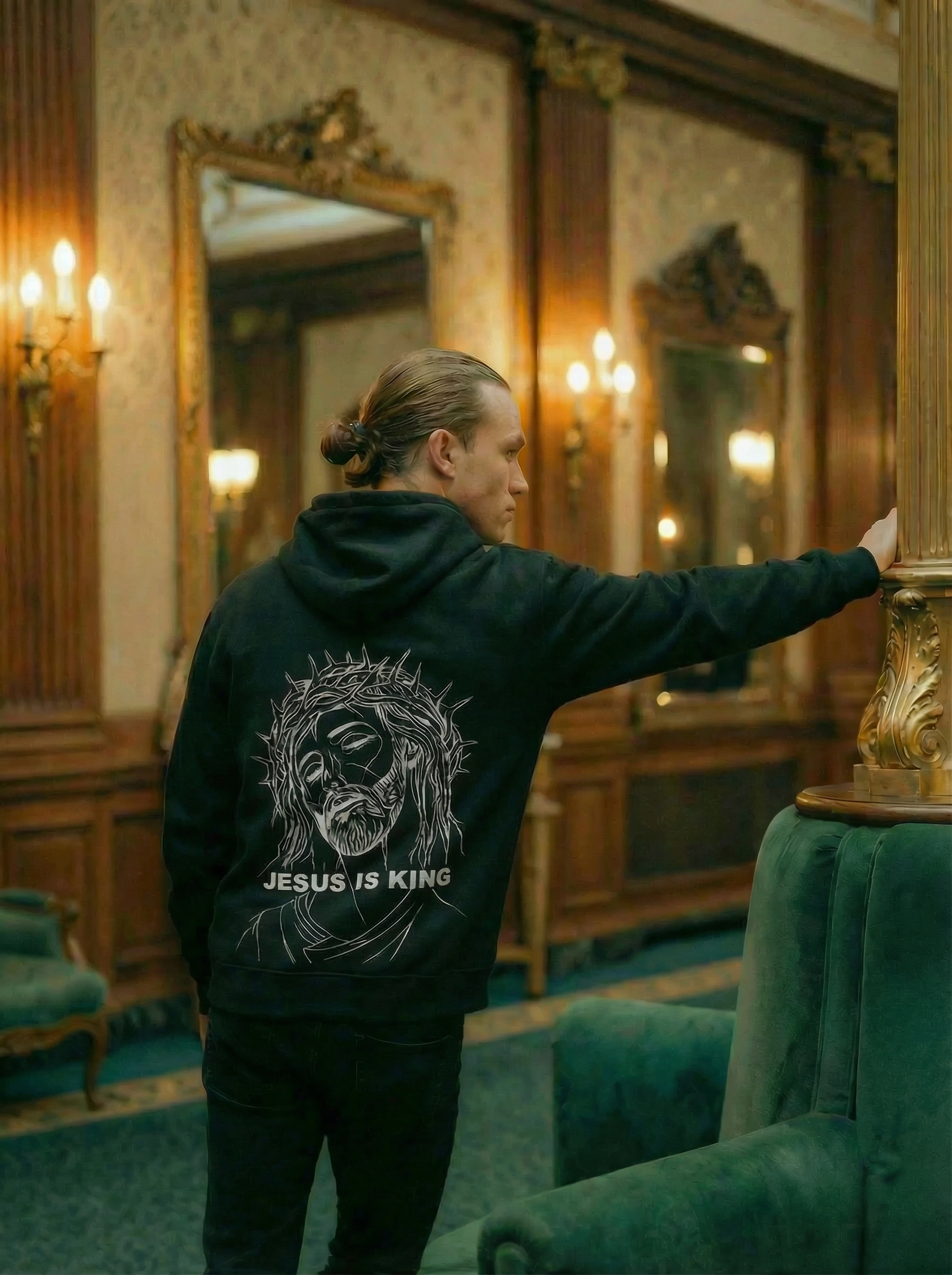 Jesus is King Hoodie BLACK