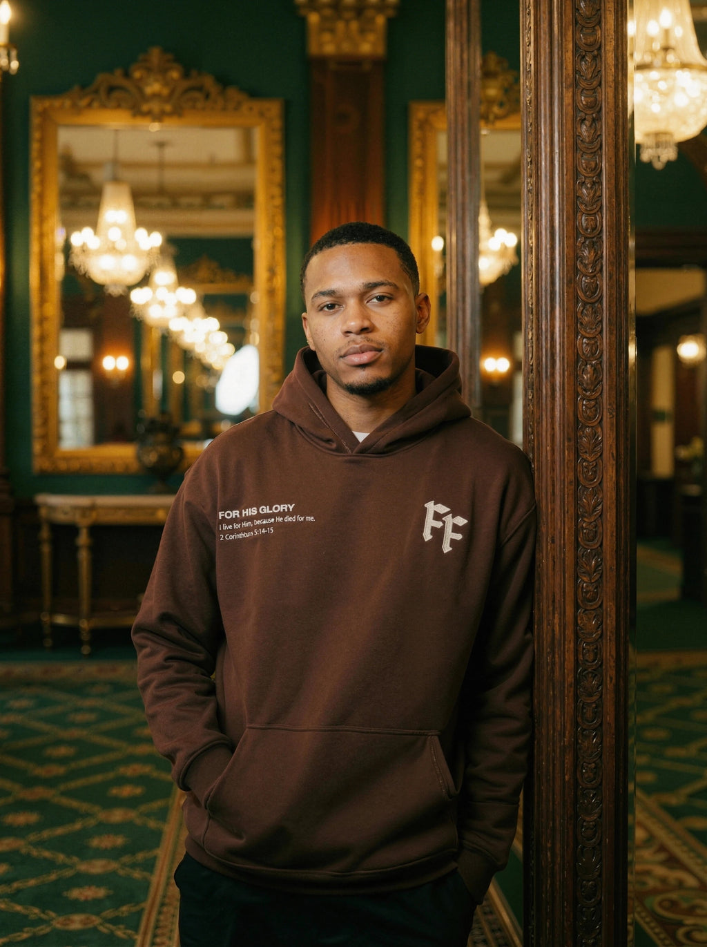 Jesus is King Hoodie BROWN